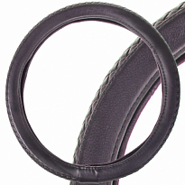 Оплетка SKYWAY Modern-5 S (350-370мм) Черная экокожа с плетением ECO